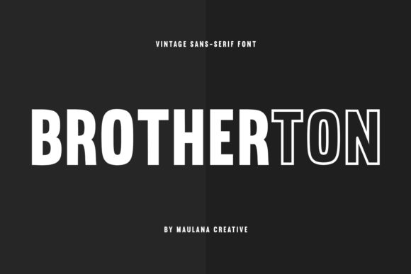 Brotherton: A Bold and Simple Sans Serif Font for Creative Projects