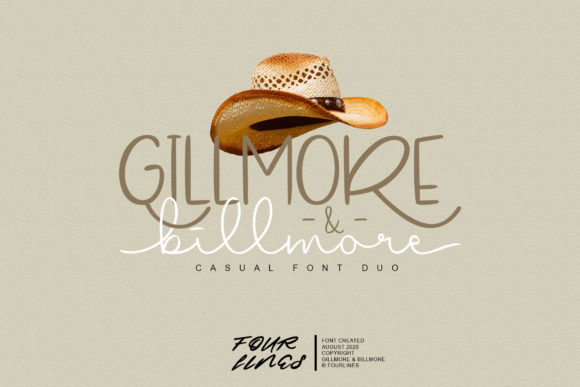 Gillmore Billmore: A Beautiful and Relaxed Duo Font for Creative Projects